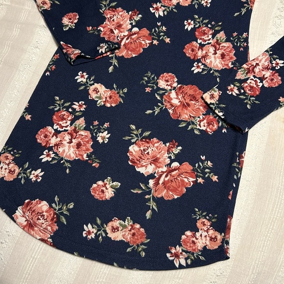 Ladies J for Justify Navy Floral Hooded Dress - Picture 6 of 8